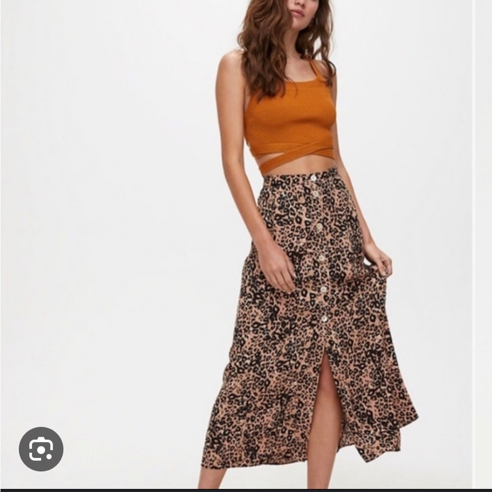 Wilfred Leopard Print Skirt